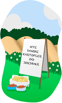 Nye danske kartofler og jordbær